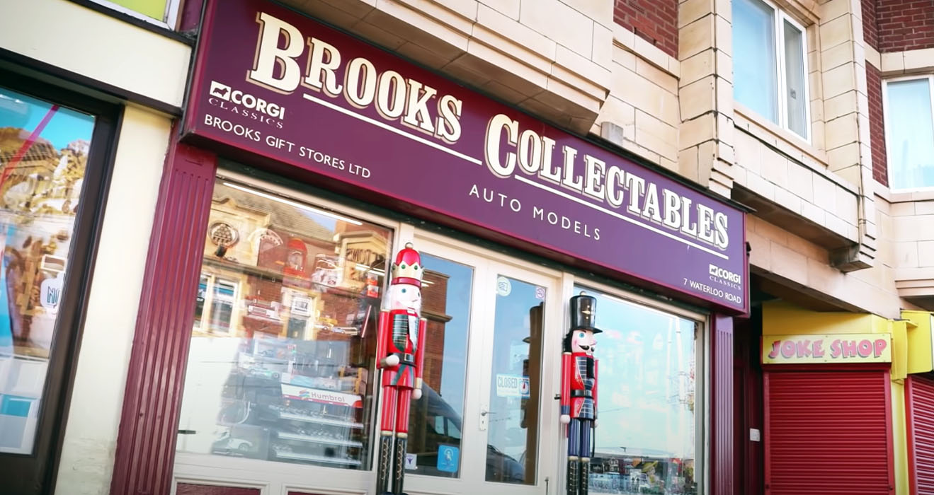 Brooks Collectables store front, South Shore Blackpool